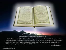 Kadir Geceniz Mubarek Olsun